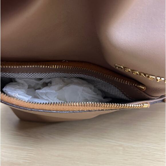 Dooney & Bourke Light Brown City Dawson European Smooth Leather Satchel Bag - Picture 13 of 14